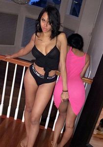 Busty sexy whore licking
